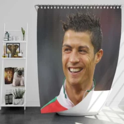 Cristiano Ronaldo Portugal Youth Player Shower Curtain