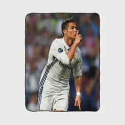 Cristiano Ronaldo Rapid Football Player Fleece Blanket 1