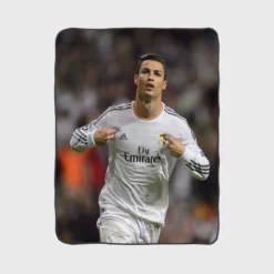 Cristiano Ronaldo Sports Player Real Madrid Fleece Blanket 1