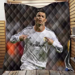 Cristiano Ronaldo Sports Player Real Madrid Quilt Blanket