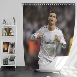 Cristiano Ronaldo Sports Player Real Madrid Shower Curtain