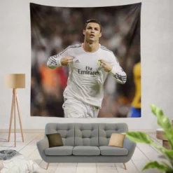 Cristiano Ronaldo Sports Player Real Madrid Tapestry