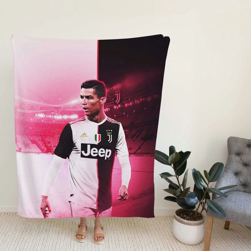 Cristiano Ronaldo The Golden Boy Of Sports Fleece Blanket