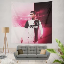 Cristiano Ronaldo The Golden Boy Of Sports Tapestry