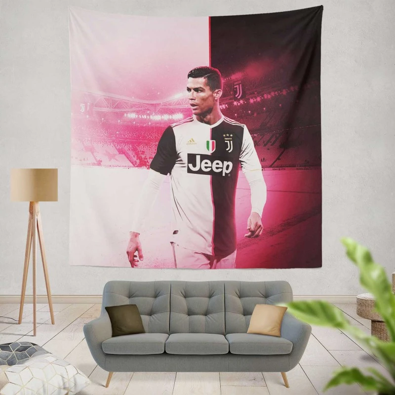 Cristiano Ronaldo The Golden Boy Of Sports Tapestry