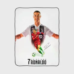 Cristiano Ronaldo The World s Most Famous Footballer Fleece Blanket 1