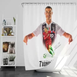 Cristiano Ronaldo The World s Most Famous Footballer Shower Curtain