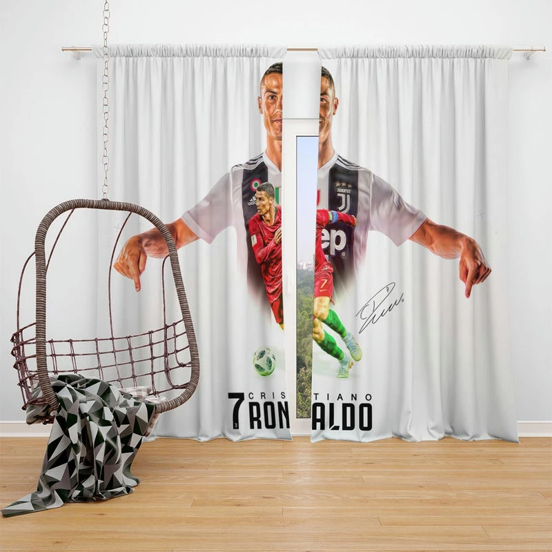 Cristiano Ronaldo The World s Most Famous Footballer Window Curtain