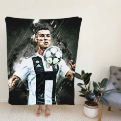 Cristiano Ronaldo UEFA Intertoto Cup Soccer Player Fleece Blanket