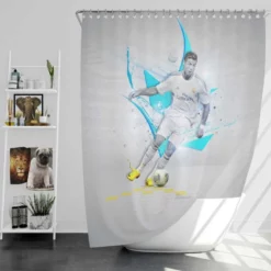 Cristiano Ronaldo dependable sports Player Shower Curtain