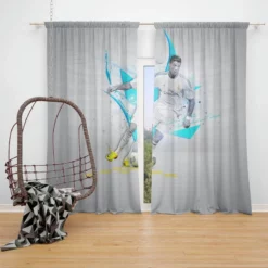 Cristiano Ronaldo dependable sports Player Window Curtain