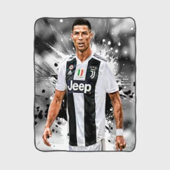 Cristiano Ronaldo dos Santos Aveiro Footballer Player Fleece Blanket 1