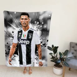 Cristiano Ronaldo dos Santos Aveiro Footballer Player Fleece Blanket