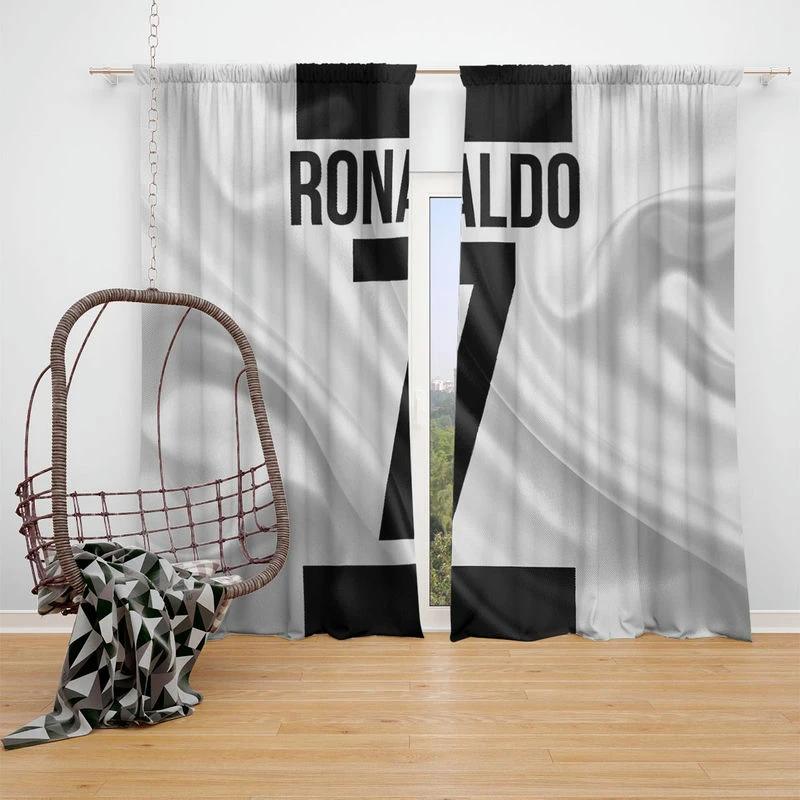 Cristiano Ronaldo dos Santos Aveiro Player Window Curtain