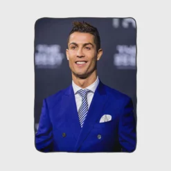 Cristiano Ronaldo dos Santos Aveiro Soccer Player Fleece Blanket 1