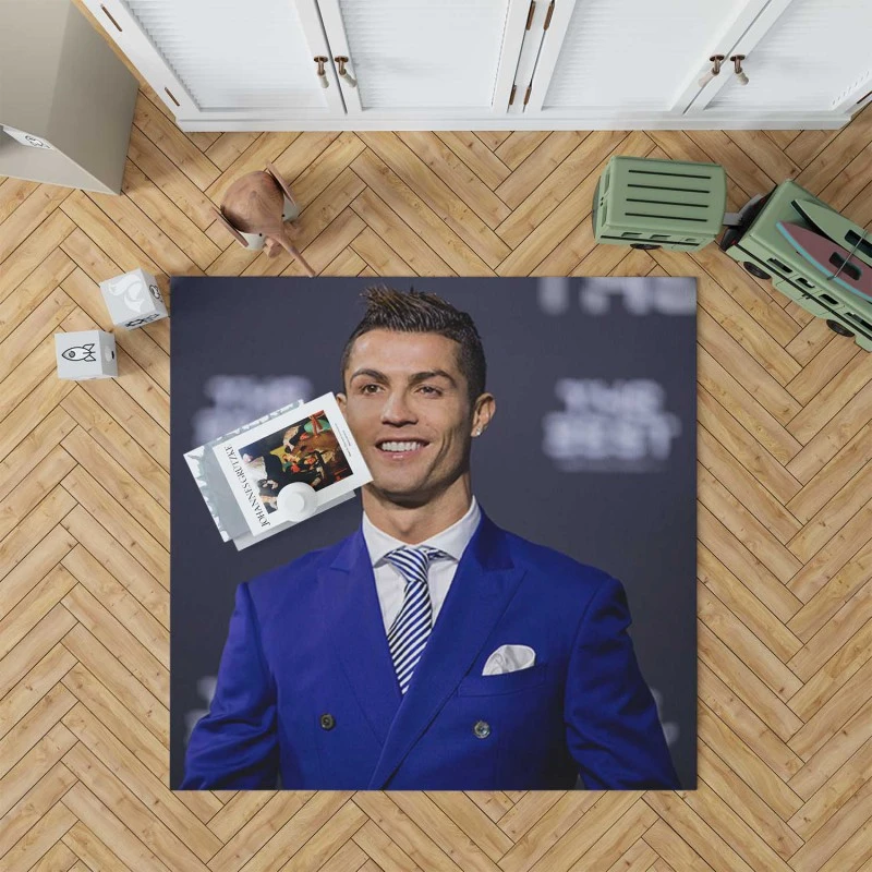 Cristiano Ronaldo dos Santos Aveiro Soccer Player Rug