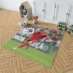 Cristiano Ronaldo energetic Football Player Rug 1