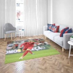 Cristiano Ronaldo energetic Football Player Rug 2