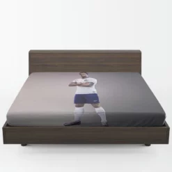 Cristiano Ronaldo in Portugal White Jursey Fitted Sheet 1