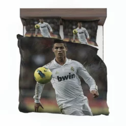 Cristiano Ronaldo in Real Madrid White Jersey Bedding Set 1