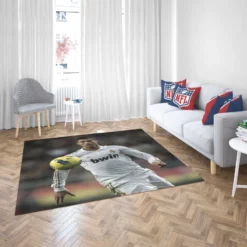 Cristiano Ronaldo in Real Madrid White Jersey Rug 2