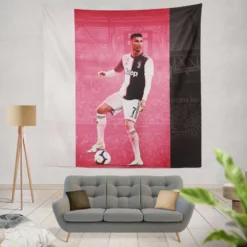 Cristiano Ronaldo in juventus Club Tapestry