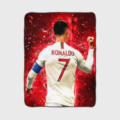 Cristiano Ronaldo lean Soccer Player Fleece Blanket 1