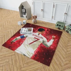 Cristiano Ronaldo lean Soccer Player Rug 1