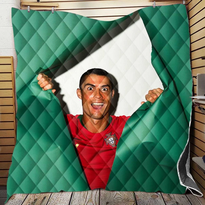 Cristiano Ronaldo mercurial Soccer Player Quilt Blanket