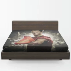 Cristiano Ronaldo sportive Football Player Fitted Sheet 1