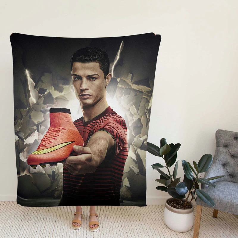 Cristiano Ronaldo sportive Football Player Fleece Blanket