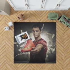 Cristiano Ronaldo sportive Football Player Rug