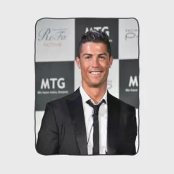 Cristiano Ronaldo spright Football Player Fleece Blanket 1