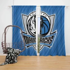 Dallas Mavericks Popular NBA Basketball Club Window Curtain