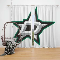 Dallas Stars Classic NHL Ice Hockey Club Window Curtain