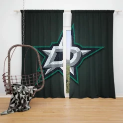Dallas Stars Popular NHL Ice Hockey Team Window Curtain