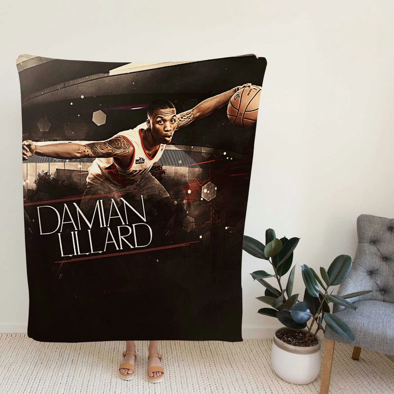 Damian Lillard NBA Portland Trail Blazers Player Fleece Blanket