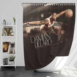 Damian Lillard NBA Portland Trail Blazers Player Shower Curtain