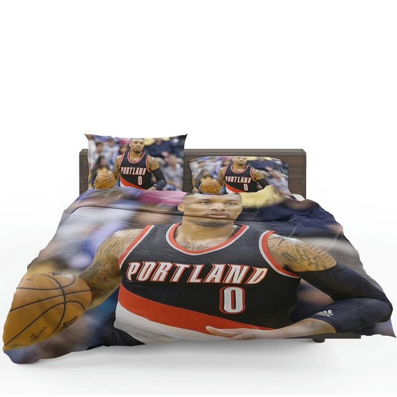 Damian Lillard Powerful NBA Basketball Player Bedding Set