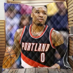 Damian Lillard Powerful NBA Basketball Player Quilt Blanket