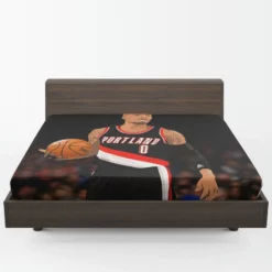 Damian Lillard Top Ranked NBA Basketball Player Fitted Sheet 1