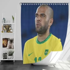 Dani Alves Brazilian professional Football Player Shower Curtain