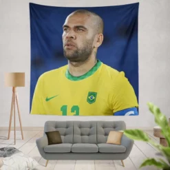 Dani Alves Brazilian professional Football Player Tapestry
