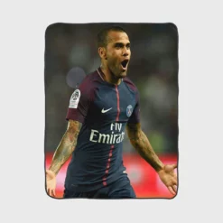 Dani Alves Top Ranked Brazilian Football Player Fleece Blanket 1