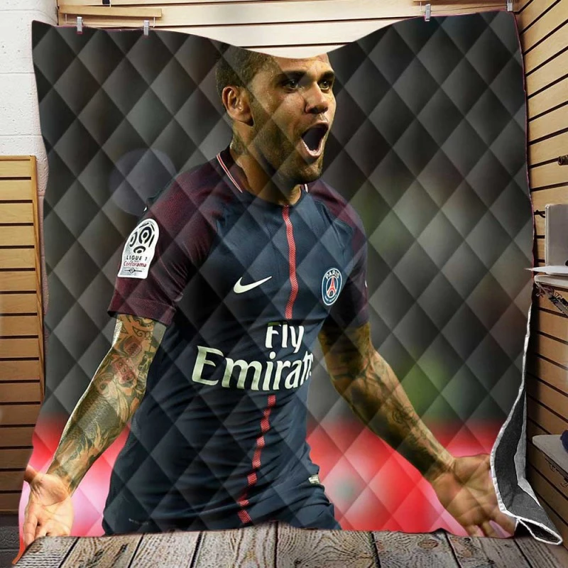 Dani Alves Top Ranked Brazilian Football Player Quilt Blanket