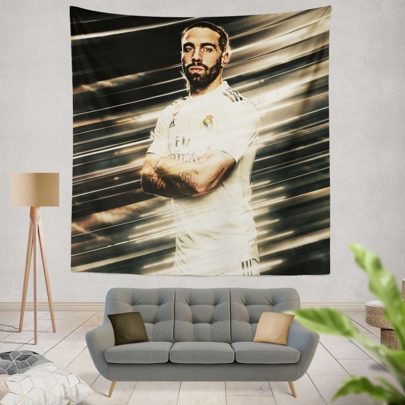 Dani Carvajal Classic Spanish Football Player Tapestry