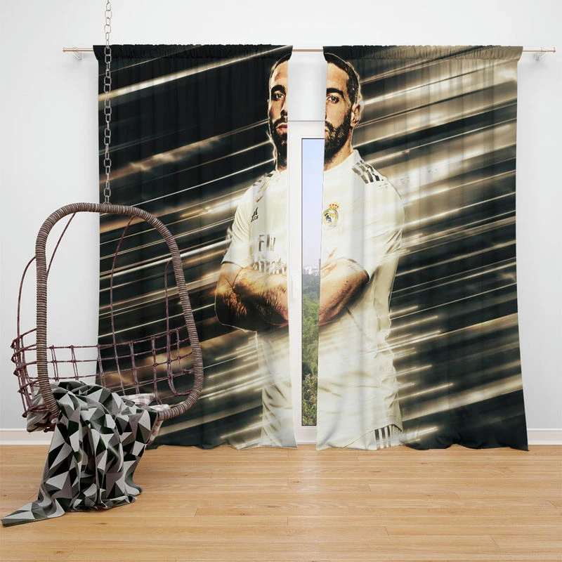 Dani Carvajal Classic Spanish Football Player Window Curtain