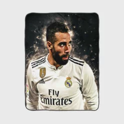 Dani Carvajal Exellelant Defend Football Player Fleece Blanket 1