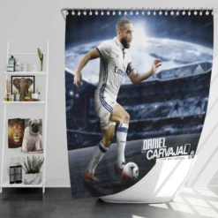 Dani Carvajal Professional Football Player Shower Curtain