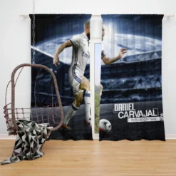 Dani Carvajal Professional Football Player Window Curtain